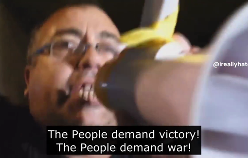 Thumbnail preview image for the video titled: (2012) Unhinged explicitly genocidal demonstration
