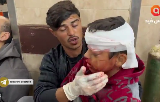 Thumbnail preview image for the video titled: Victims of Israeli bombing of an apartment in Deir al-Balah