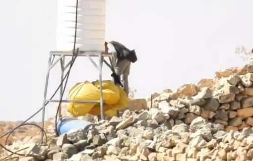 Thumbnail preview image for the video titled: Settler Issachar Man watered their flock with water they stole from the landowner in Tuba