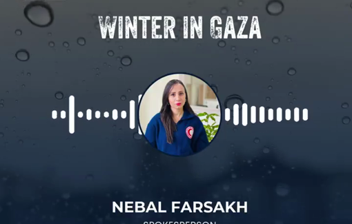 Thumbnail preview image for the video titled: PRCS member Nebal Farsakh shares the challenges faced by displaced families enduring cold
