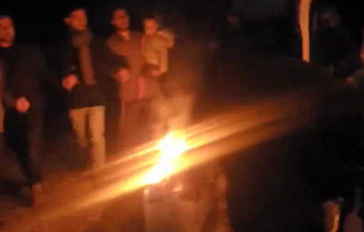 Thumbnail preview image for the video titled: Israeli settlement movement made a 'Torch Passing Ceremony' in South Lebanon for Hanukkah