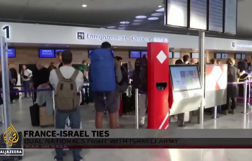 Thumbnail preview image for the video titled: Al Jazeera reports on French Jews volunteering in IDF