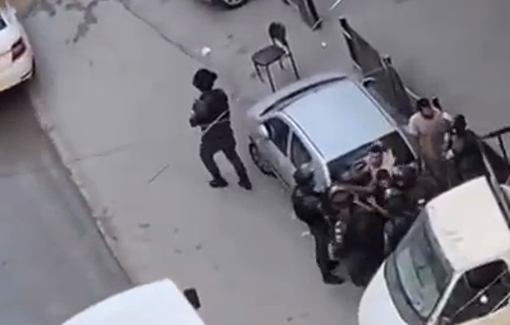 Thumbnail preview image for the video titled: Israeli forces arrest a group of young men trying to clean and repair the house of child prisoner Muhammad al-Zalbani