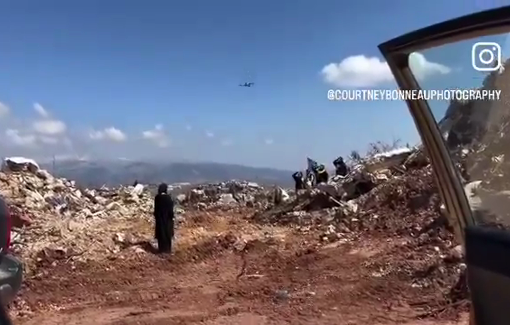 Thumbnail preview image for the video titled: Israeli drone harasses mourners in Lebanon