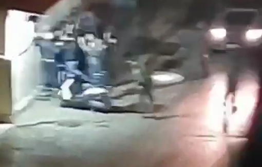 Thumbnail preview image for the video titled: Footage documents Israeli occupation soldiers assaulting a group of young Palestinian men in Al-Masaken Al-Sha’biyah neighborhood of Nablus