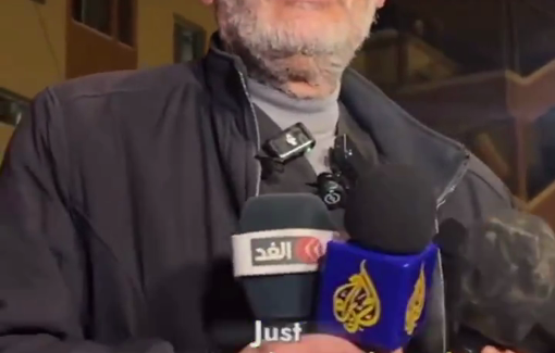 Thumbnail preview image for the video titled: Director of Nasser hospital comments on patients following a direct Israeli airstrike