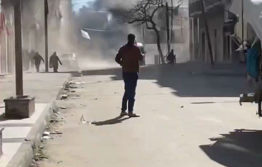 Thumbnail preview image for the video titled: Israel bombs newly established IDP camp in Gaza City