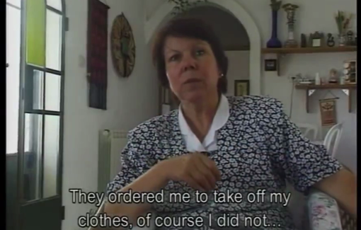 Thumbnail preview image for the video titled: “[The Israeli soldier] secured my legs and tried to rape me with a stick.”