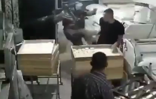 Thumbnail preview image for the video titled: Israeli forces violently assaulted and beat a Palestinian bakery worker during raids in Deir Abu Mash’a