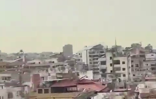 Thumbnail preview image for the video titled: An Israeli airstrike hits a building in the Lebanese capital Beirut