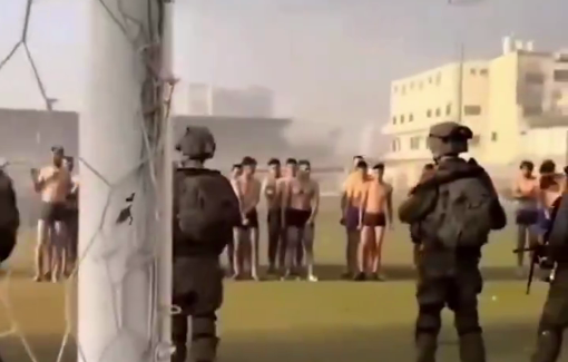 Thumbnail preview image for the video titled: IDF footage of the Rafle of the Yarmouk Stadium