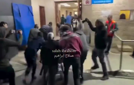 Thumbnail preview image for the video titled: Casualties rushed to hospital following Israeli attacks on tents