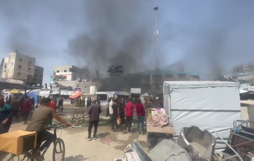 Thumbnail preview image for the video titled: Massacre at UNRWA clinic following an Israeli airstrike