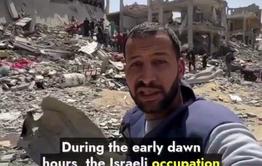 Thumbnail preview image for the video titled: Devastation left by Israeli 'explosive robot' in the Shujaiya neighborhood