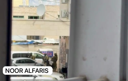 Thumbnail preview image for the video titled: Israeli soldiers arrested a child after storming the government hospital in the city of Jenin