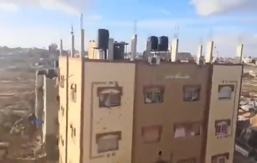 Thumbnail preview image for the video titled: IDF boasting about massive destruction : “Good morning, residents of Rafah"