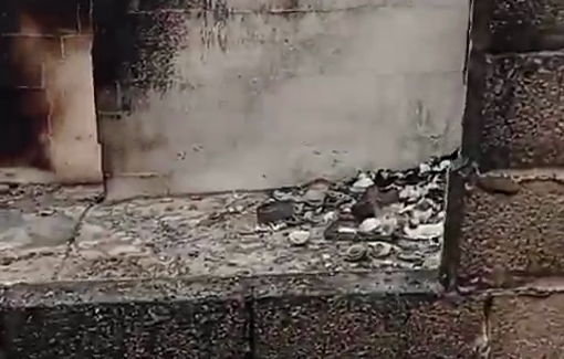 Thumbnail preview image for the video titled: The property of Ahmad Jahalin set on fire by Israeli settlers in Bardala village