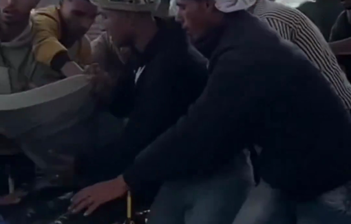 Thumbnail preview image for the video titled: Children injured in Israeli airstrike near the Kuwait field hospital