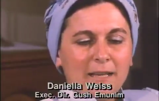 Thumbnail preview image for the video titled: Interview with Daniella Weiss from 1989, for the documentary "Days of Rage: The Young Palestinians."