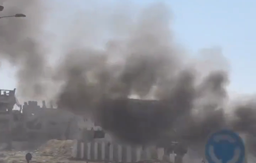 Thumbnail preview image for the video titled: Ambulance bombed in Gaza City