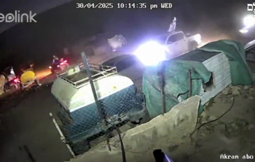 Thumbnail preview image for the video titled: Settler attack on Abu Seif Family encampment in Hamrah area (Jordan Valley)