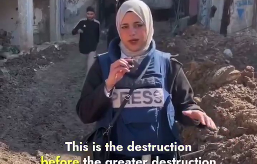 Thumbnail preview image for the video titled: Palestinian journalist Roaa Draidi reports on the wide-scale demolition campaign carried in Nur Shams
