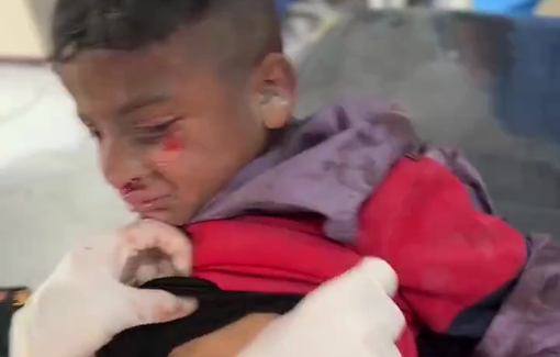 Thumbnail preview image for the video titled: Children injured and killed in Israeli bombing of a home in Khan Younis