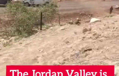 Thumbnail preview image for the video titled: Israeli authorities demolishing agricultural infrastructure in Khirbet al-Farsiya