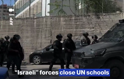 Thumbnail preview image for the video titled: Israeli authorities close UN schools in annexed East Jerusalem
