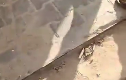 Thumbnail preview image for the video titled: First moments after Israeli strike on a tent killing 4 people in central Gaza