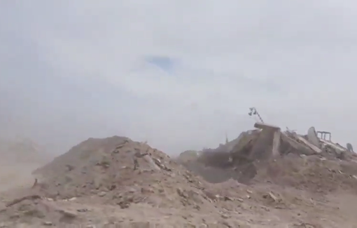 Thumbnail preview image for the video titled: "Preparations for the lighting (of the Lag BaOmer bonfire) in Shujaiya. Old ruins."