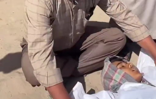 Thumbnail preview image for the video titled: Father mourns his sons killed with their grandfather in a car strike