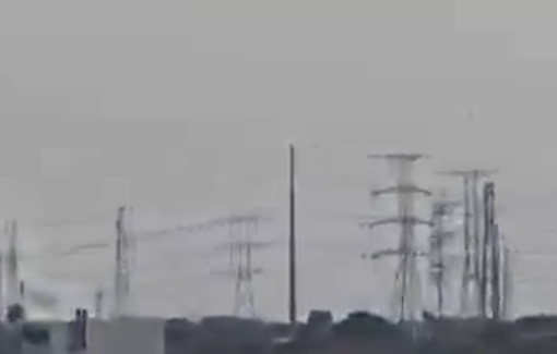 Thumbnail preview image for the video titled: Violent detonation of buildings in Beit Lahia filmed from Ashkelon