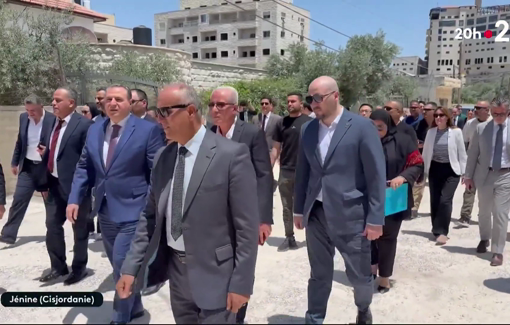 Thumbnail preview image for the video titled: International diplomats targeted by Israeli soldiers in Jenin