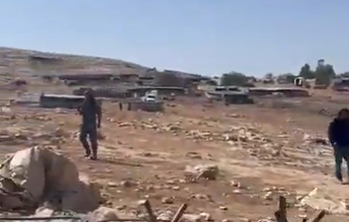 Thumbnail preview image for the video titled: Under settler terror, the Bedouin community of Maghayir Al-Deir is forced to leave their land