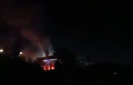 Thumbnail preview image for the video titled: Israeli settlers carrying out a nighttime pogrom against the Barakat family and other residents' homes.