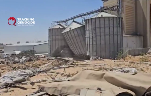 Thumbnail preview image for the video titled: IDF soldier footage documenting the destruction of the industrial area of Mawasi