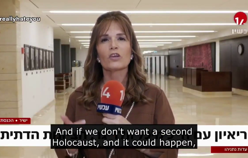 Thumbnail preview image for the video titled: We'll have a second holocaust if we give aid to the not so innocent Gaza