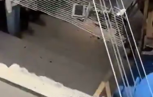 Thumbnail preview image for the video titled: The moment Mahmoud Faisal Al-Kharaz, 32, was being transferred to the hospital under sniper fire from Israeli soldier