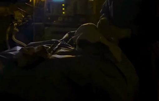 Thumbnail preview image for the video titled: Surgeons operate with phone torch light amid a blackout due to Israeli fuel blockade