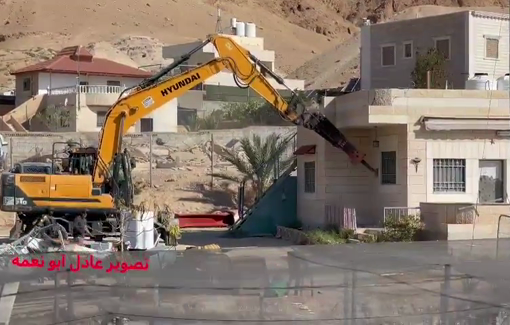 Thumbnail preview image for the video titled: Israeli forces destroy a residential house in the village of Duyuk al-Tahta, near the city of Jericho