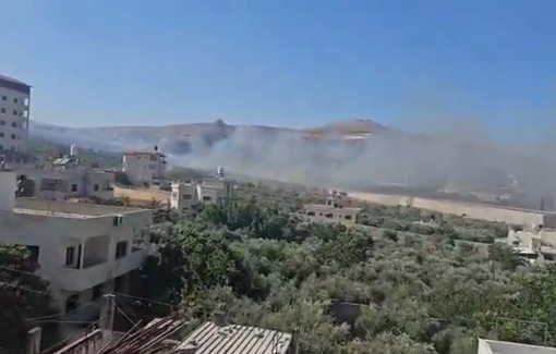 Thumbnail preview image for the video titled: Armed Israeli settlers are torching Palestinian fields in Huwara (Nablus)