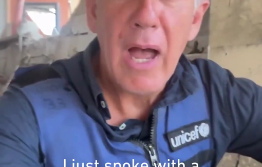 Thumbnail preview image for the video titled: UNICEF spokesman describing pain inside Nasser Hospital through the stories of 3 Palestinians