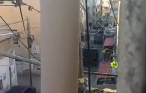 Thumbnail preview image for the video titled: Israeli forces raided the Askar al-Jadeed refugee camp, storming civilian homes and harassing Palestinians
