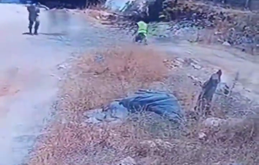 Thumbnail preview image for the video titled: Israeli soldiers assaulted and abducted a sanitation worker while he was working in Yatma