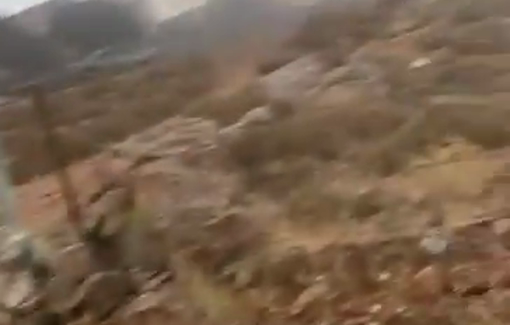 Thumbnail preview image for the video titled: Israeli settlers setting Palestinian properties on fire during their pogrom on Kafr Malik