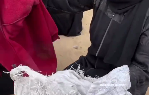 Thumbnail preview image for the video titled: Women mourn son killed by Israel while seeking aid at GHF sites