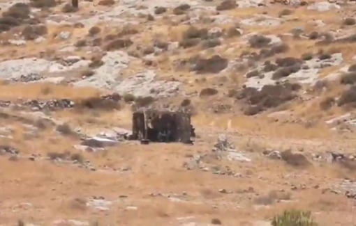 Thumbnail preview image for the video titled: Israeli settlers re-erect a tent (illegal outpost) on the lands of Susiya village in Masafer Yatta