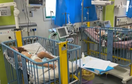 Thumbnail preview image for the video titled: Israel is deliberately starving these children to death