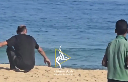 Thumbnail preview image for the video titled: Israeli patrol boats chase Palestinian fishermen off Gaza's coast